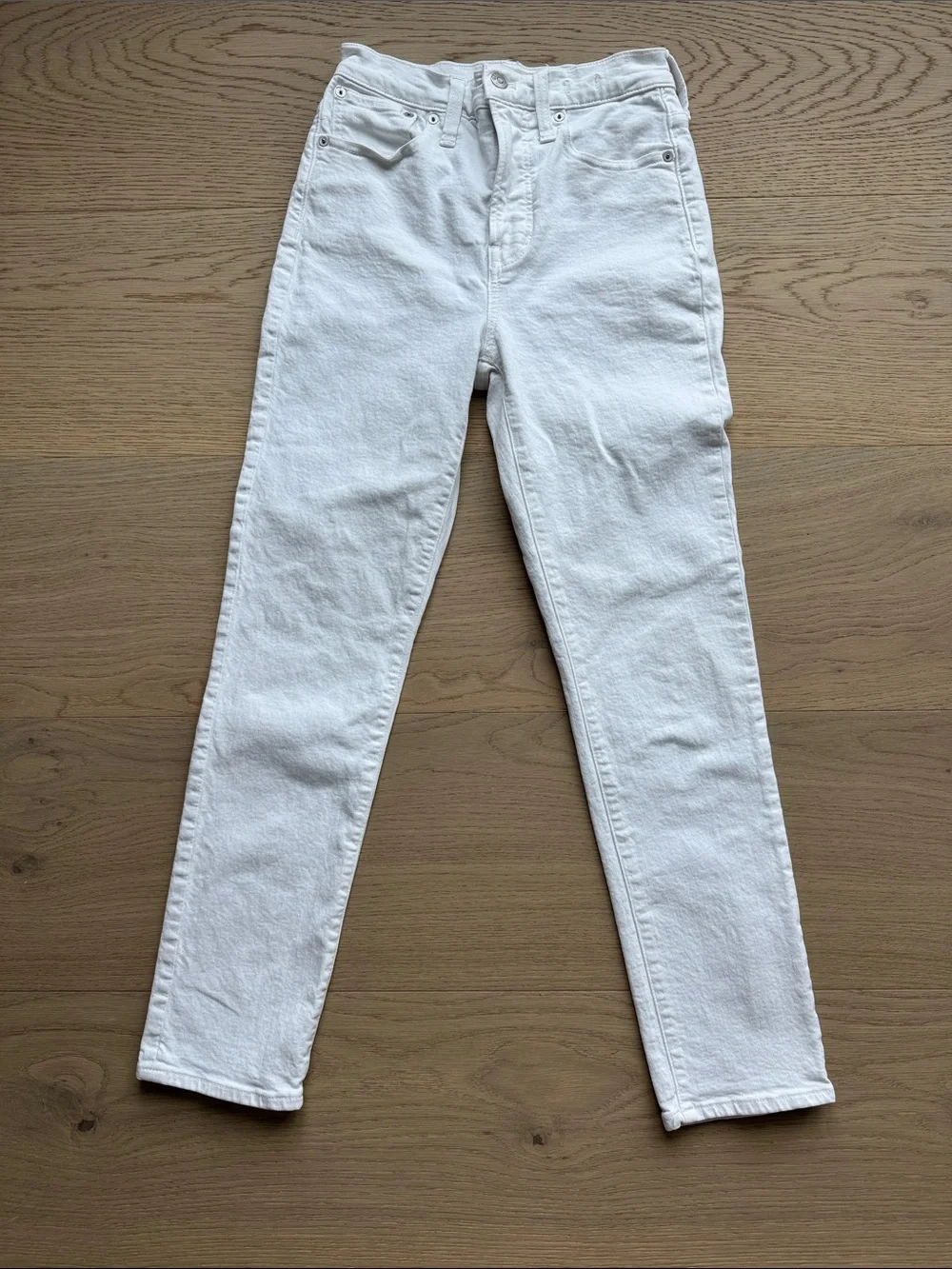 Madewell The Perfect Vintage Jean White High Rise Tapered Size 24